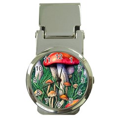 Forest Fairycore Mushroom Foraging Craft Money Clip Watches by GardenOfOphir