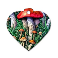 Forest Fairycore Mushroom Foraging Craft Dog Tag Heart (one Side) by GardenOfOphir