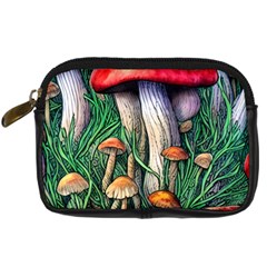 Forest Fairycore Mushroom Foraging Craft Digital Camera Leather Case by GardenOfOphir