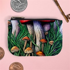 Forest Fairycore Mushroom Foraging Craft Mini Coin Purse by GardenOfOphir