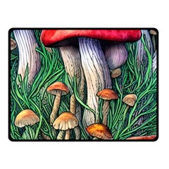 Forest Fairycore Mushroom Foraging Craft One Side Fleece Blanket (small) by GardenOfOphir