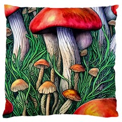 Forest Fairycore Mushroom Foraging Craft Large Cushion Case (one Side) by GardenOfOphir