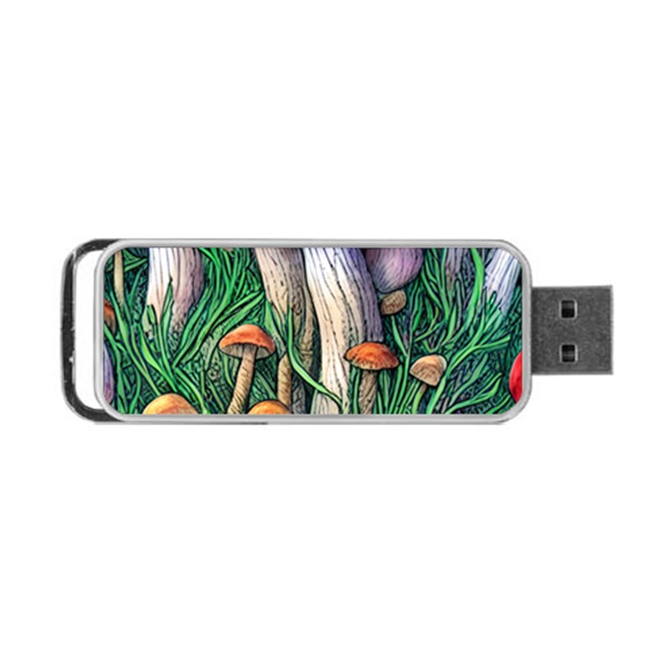 Forest Fairycore Mushroom Foraging Craft Portable USB Flash (One Side)