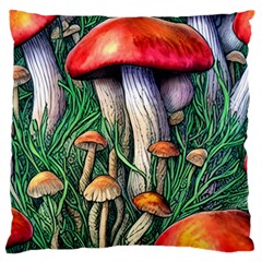 Forest Fairycore Mushroom Foraging Craft Standard Premium Plush Fleece Cushion Case (two Sides) by GardenOfOphir