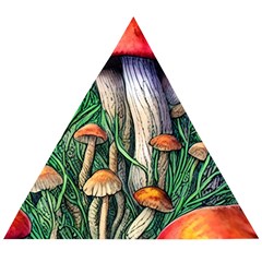 Forest Fairycore Mushroom Foraging Craft Wooden Puzzle Triangle by GardenOfOphir