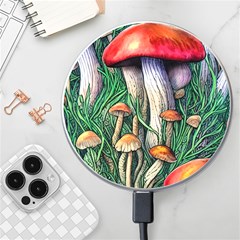 Forest Fairycore Mushroom Foraging Craft Wireless Fast Charger(white) by GardenOfOphir