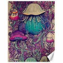 Natural Forest Fairy Mushroom Foraging Canvas 18  X 24  by GardenOfOphir