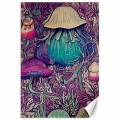 Natural Forest Fairy Mushroom Foraging Canvas 20  X 30  by GardenOfOphir