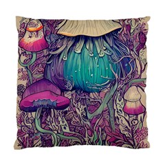 Natural Forest Fairy Mushroom Foraging Standard Cushion Case (two Sides) by GardenOfOphir