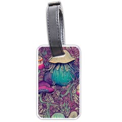 Natural Forest Fairy Mushroom Foraging Luggage Tag (one Side) by GardenOfOphir