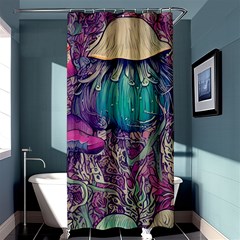 Natural Forest Fairy Mushroom Foraging Shower Curtain 36  X 72  (stall)  by GardenOfOphir