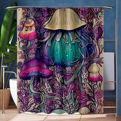 Natural Forest Fairy Mushroom Foraging Shower Curtain 60  X 72  (medium)  by GardenOfOphir