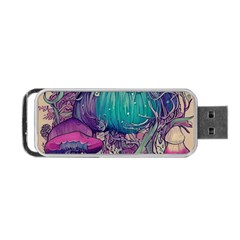 Natural Forest Fairy Mushroom Foraging Portable Usb Flash (one Side) by GardenOfOphir