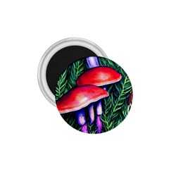 Vintage Flowery Garden Nature Mushroom 1 75  Magnets by GardenOfOphir