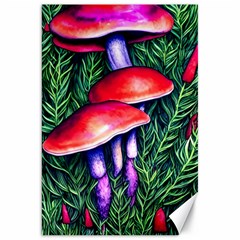 Vintage Flowery Garden Nature Mushroom Canvas 20  X 30  by GardenOfOphir