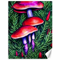 Vintage Flowery Garden Nature Mushroom Canvas 36  X 48 