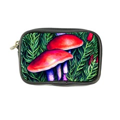 Vintage Flowery Garden Nature Mushroom Coin Purse by GardenOfOphir