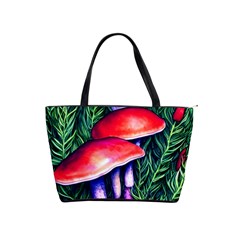 Vintage Flowery Garden Nature Mushroom Classic Shoulder Handbag by GardenOfOphir