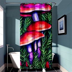 Vintage Flowery Garden Nature Mushroom Shower Curtain 36  X 72  (stall)  by GardenOfOphir