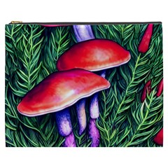 Vintage Flowery Garden Nature Mushroom Cosmetic Bag (xxxl) by GardenOfOphir