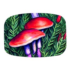 Vintage Flowery Garden Nature Mushroom Mini Square Pill Box