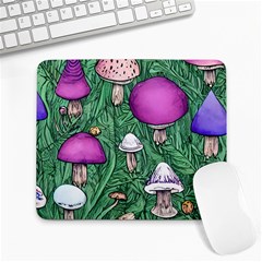 Woodsy Pottery Forest Mushroom Foraging Large Mousepad by GardenOfOphir