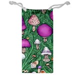 Woodsy Pottery Forest Mushroom Foraging Jewelry Bag Front