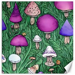 Woodsy Pottery Forest Mushroom Foraging Canvas 12  X 12  by GardenOfOphir