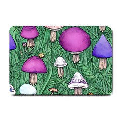 Woodsy Pottery Forest Mushroom Foraging Small Doormat by GardenOfOphir