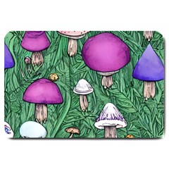 Woodsy Pottery Forest Mushroom Foraging Large Doormat by GardenOfOphir