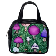 Woodsy Pottery Forest Mushroom Foraging Classic Handbag (one Side) by GardenOfOphir