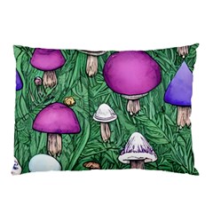 Woodsy Pottery Forest Mushroom Foraging Pillow Case by GardenOfOphir