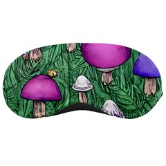 Woodsy Pottery Forest Mushroom Foraging Sleeping Mask by GardenOfOphir