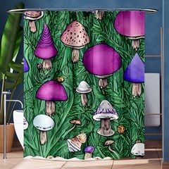 Woodsy Pottery Forest Mushroom Foraging Shower Curtain 60  X 72  (medium)  by GardenOfOphir