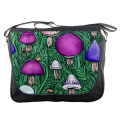 Woodsy Pottery Forest Mushroom Foraging Messenger Bag by GardenOfOphir