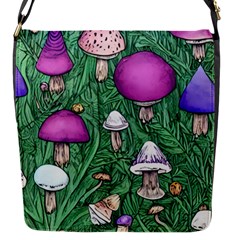 Woodsy Pottery Forest Mushroom Foraging Flap Closure Messenger Bag (s) by GardenOfOphir