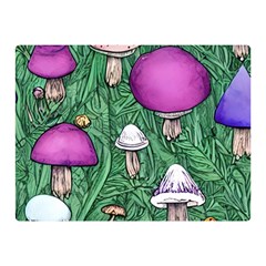 Woodsy Pottery Forest Mushroom Foraging Premium Plush Fleece Blanket (mini) by GardenOfOphir