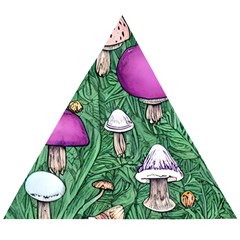 Woodsy Pottery Forest Mushroom Foraging Wooden Puzzle Triangle by GardenOfOphir