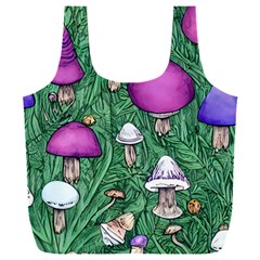 Woodsy Pottery Forest Mushroom Foraging Full Print Recycle Bag (xxl) by GardenOfOphir