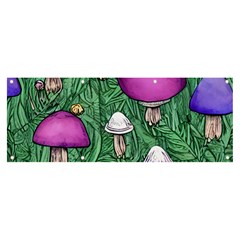 Woodsy Pottery Forest Mushroom Foraging Banner And Sign 8  X 3  by GardenOfOphir