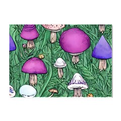 Woodsy Pottery Forest Mushroom Foraging Crystal Sticker (a4) by GardenOfOphir