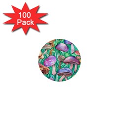 Forestcore Fantasy Farmcore Mushroom Foraging 1  Mini Buttons (100 Pack) 