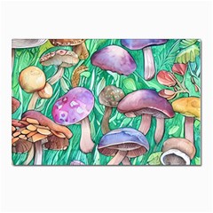 Forestcore Fantasy Farmcore Mushroom Foraging Postcards 5  X 7  (pkg Of 10) by GardenOfOphir