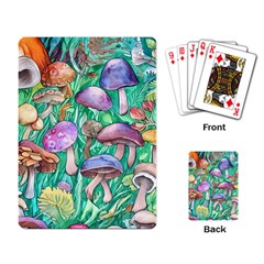 Forestcore Fantasy Farmcore Mushroom Foraging Playing Cards Single Design (rectangle) by GardenOfOphir