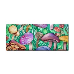 Forestcore Fantasy Farmcore Mushroom Foraging Hand Towel by GardenOfOphir