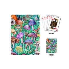 Forestcore Fantasy Farmcore Mushroom Foraging Playing Cards Single Design (mini) by GardenOfOphir