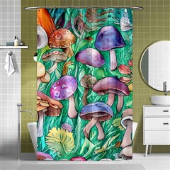 Forestcore Fantasy Farmcore Mushroom Foraging Shower Curtain 48  X 72  (small)  by GardenOfOphir