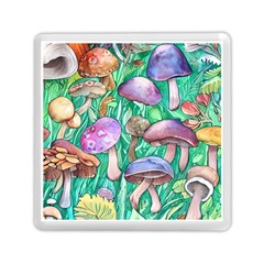 Forestcore Fantasy Farmcore Mushroom Foraging Memory Card Reader (square) by GardenOfOphir