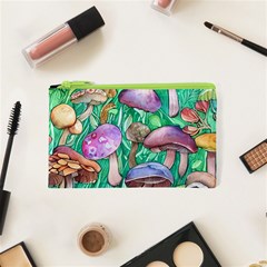 Forestcore Fantasy Farmcore Mushroom Foraging Cosmetic Bag (xs) by GardenOfOphir