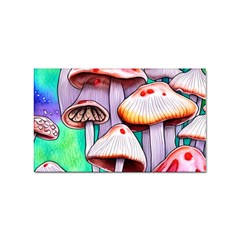 Tiny Mushrooms In A Forest Sticker (rectangular) by GardenOfOphir